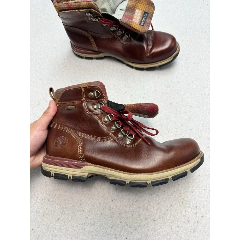 Timberland Boots Mens Size 10.5 Brown Leather Gore-Tex Waterproof Pendleton